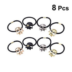 8pcs Skull Hair Ties