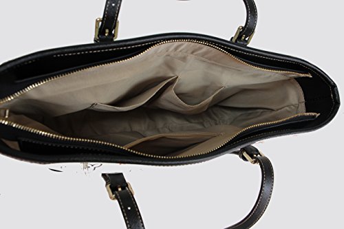 Rose Skull Women Leather Tote Shoulder Bag