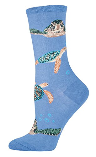 Women Sea Turtles Crew Periwinkle Socks 1 pair