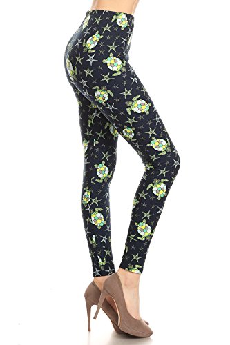 Sea Turtle Novelty Pattern Printed Leggings