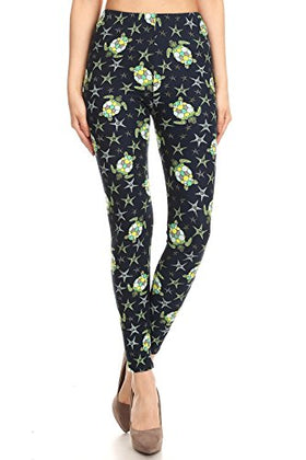 Sea Turtle Novelty Pattern Printed Leggings