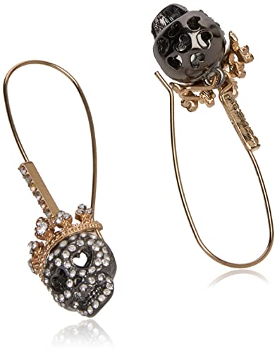 Pave Skull Dangle Earrings