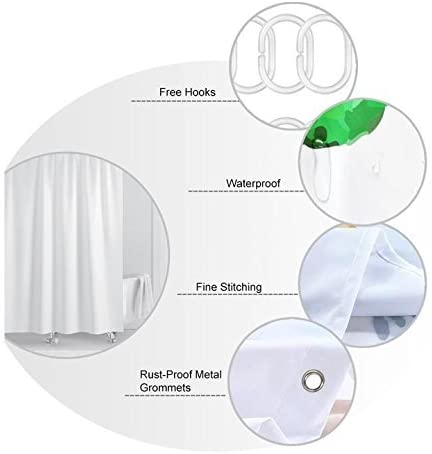 Scary Skull Human Skeleton Shower Curtain Set with Hooks 66”x72”