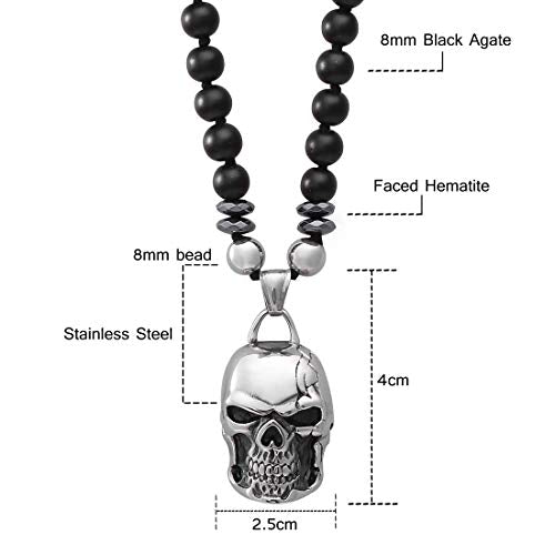 Stainless Steel Skull Beads Necklace