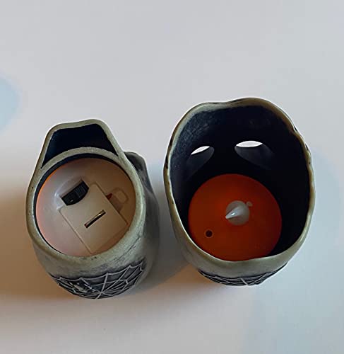 Flameless Skull Candles Décor Set of 4