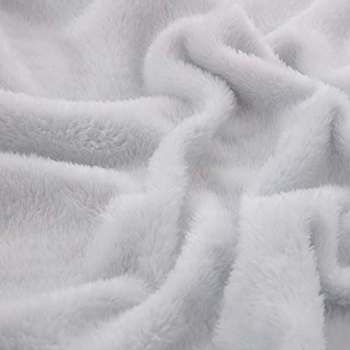 Gray Wolf Sherpa Fleece Throw Blanket (60"x80")