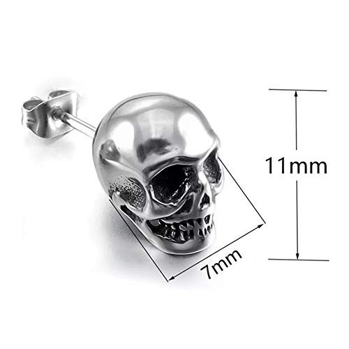 3 Pairs Gothic Skull Earrings