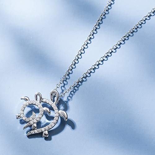 Sea Turtle Crystal Pendant Necklace