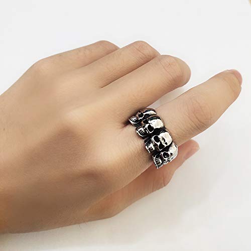 Gothic Skull Heads Ring