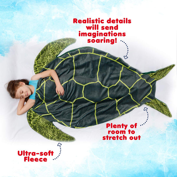 Turtle Plush Animal Sleeping Bag Blanket for Kids