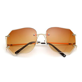 Secret Over-sized Rimless Sunglasses For Women