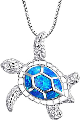 Sea Turtle Statement Pendant Necklace