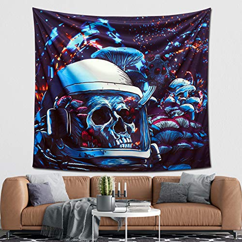 Skull Space Abstract Tapestry (59.1x51.2inch)