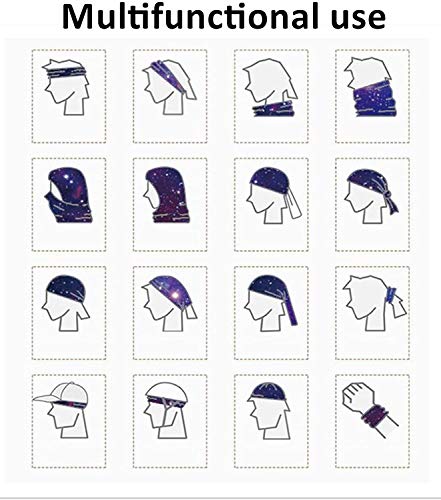 2 Pack Colorful Skull Face Tube Mask