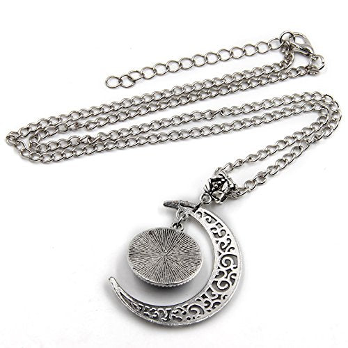 Men and Women Crescent Wolf Necklace