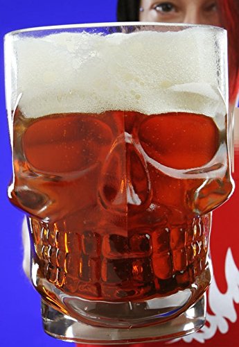 Set of 2 Skull Face Beer Mugs 17.6 oz.