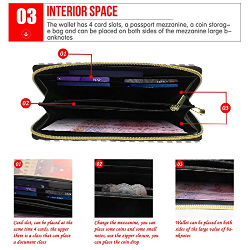 Skull Clutch Wallet Long Purse Card Holder