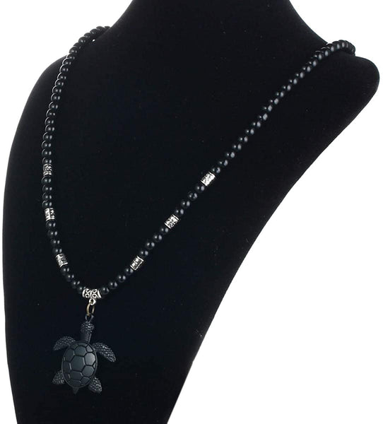 3pcs/Pack Leather Beads Novelty Sea Turtle Pendant Necklace