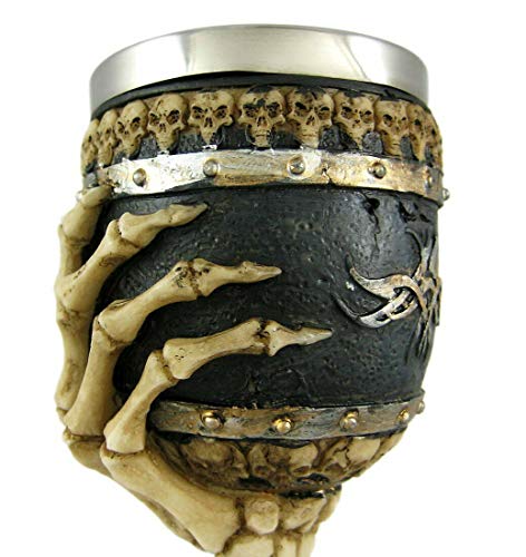 Skeletal Wine Goblet Bones 8 inch