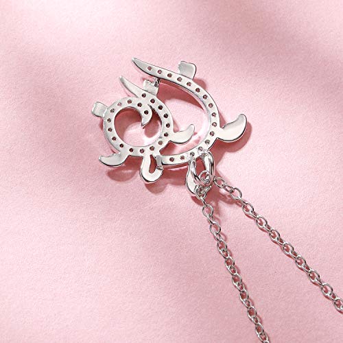Sea Turtle Crystal Pendant Necklace