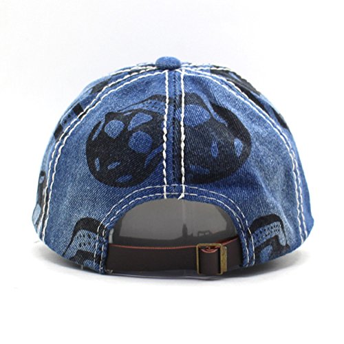 Unisex Casual Denim Skull Adjustable Hat