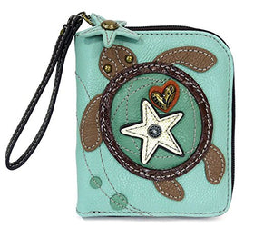 Turtle Zip Around Wallet, Wristlet, 8 Credit Card Slots