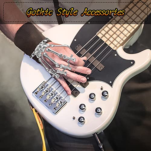 2 Pieces Skeleton Skull Finger Bracelet