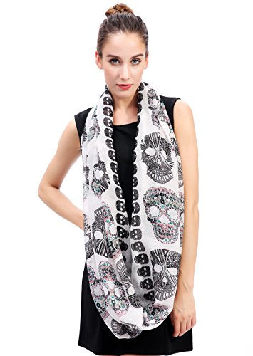 Sugar Skull Print Women's Infinity Scarf