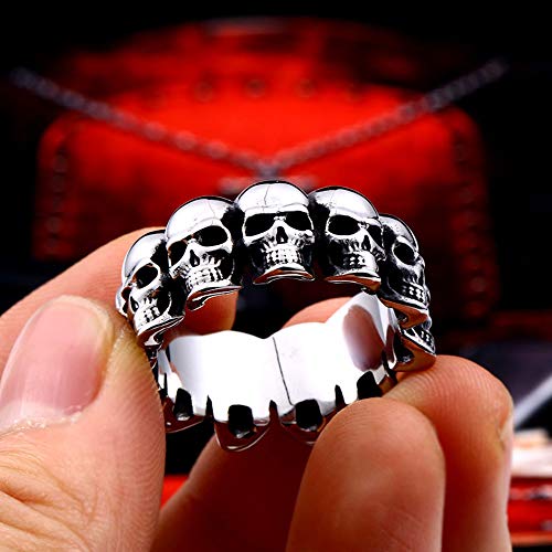 Men Gothic Skull Heads Ring
