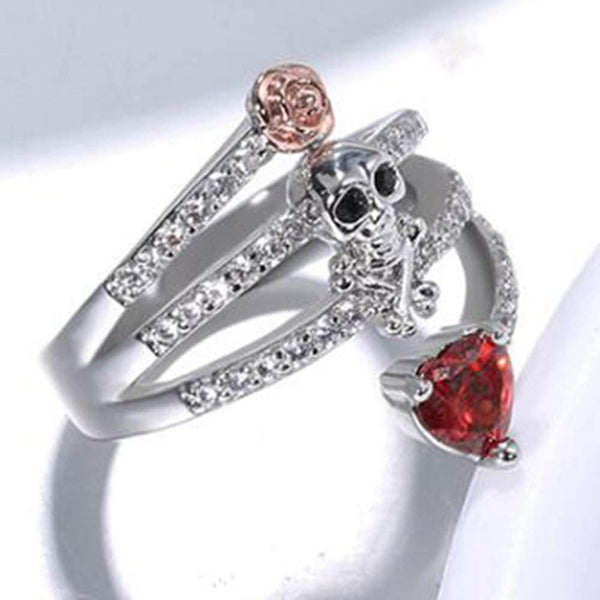 Skull Rose Ring