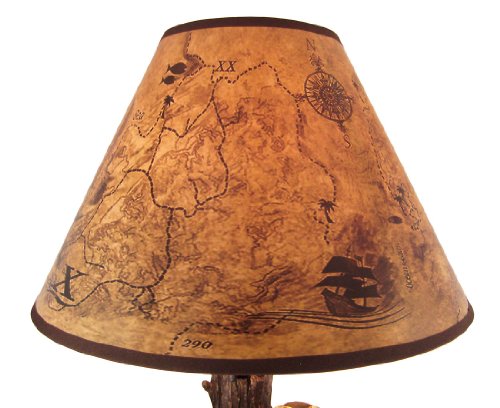 Skeleton Pirate Treasure Table Lamp With Shade