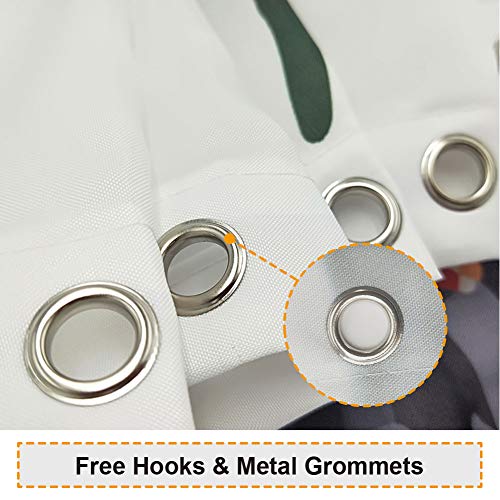 Skull Roses Waterproof Shower Curtain with Hooks