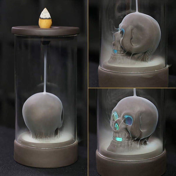 Waterfall Incense Burner Skull Incense Burner Decor