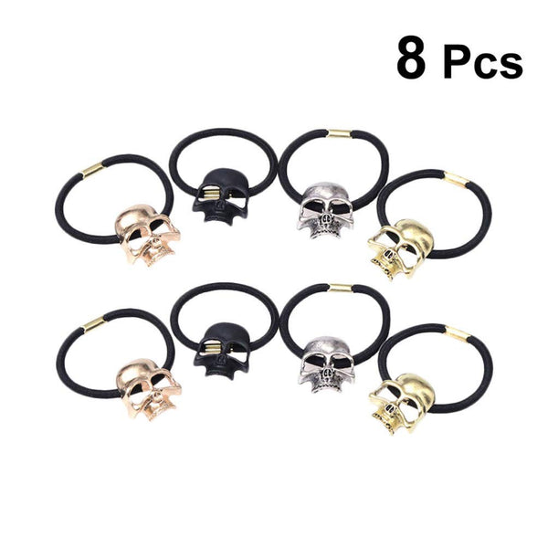 8pcs Skull Hair Ties