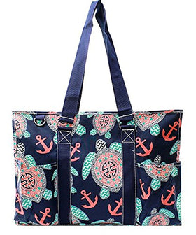 All Purpose Organizer Sea Turtle 18" Large Utility Tote Bag