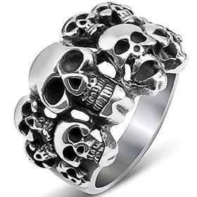Stainless Steel Gothic Skull Vintage Ring