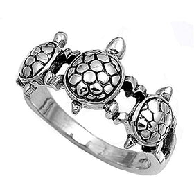 Sterling Silver Women's Turtle Ring