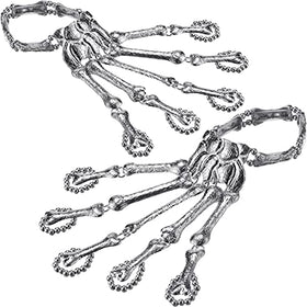 2 Pieces Skeleton Skull Finger Bracelet