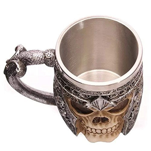 Stainless Steel Skull Mug 3D Design Cup
