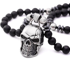 Stainless Steel Skull Beads Necklace