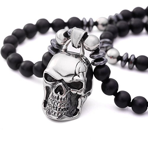 Stainless Steel Skull Beads Necklace