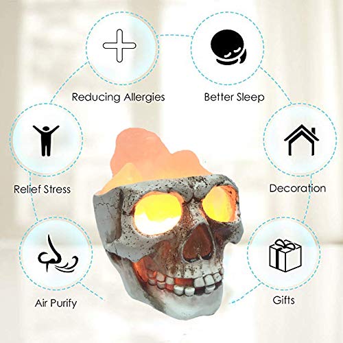 3D USB Himalayan Salt Skull Lamp