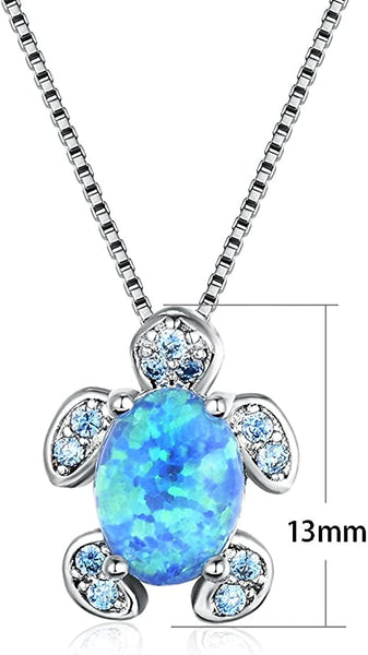 Opal Turtle Necklace