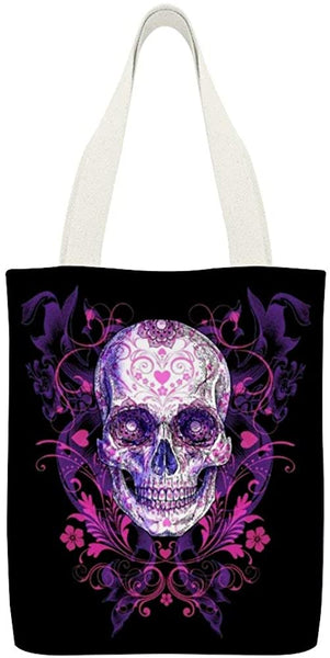 Skull Canvas Tote Bag