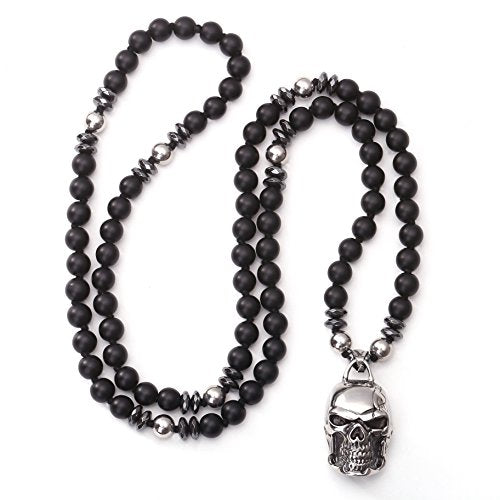 Stainless Steel Skull Beads Necklace