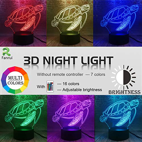 Sea Turtle Lamp 7 Colors Change USB Powered Lamp