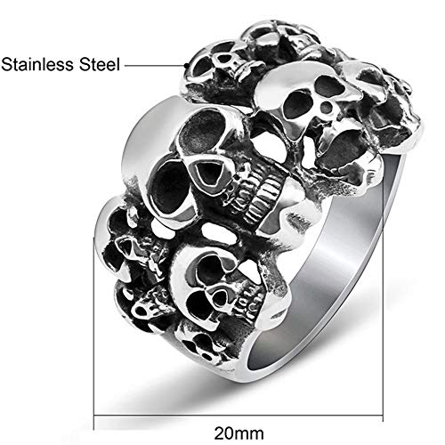 Stainless Steel Gothic Skull Vintage Ring