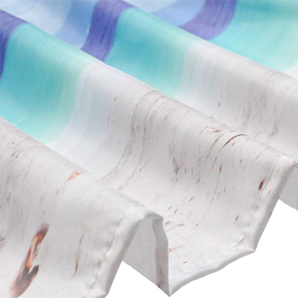 Watercolor Sea Turtle Shower Curtain with 12 Hooks, 70x70in