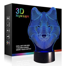 Wolf 7 Colors USB Charge LED Table Desk Lamp