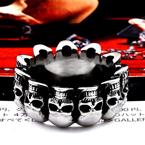 Men Gothic Skull Heads Ring